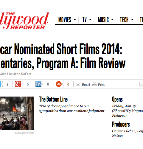 Hollywood Reporter Press Coverage